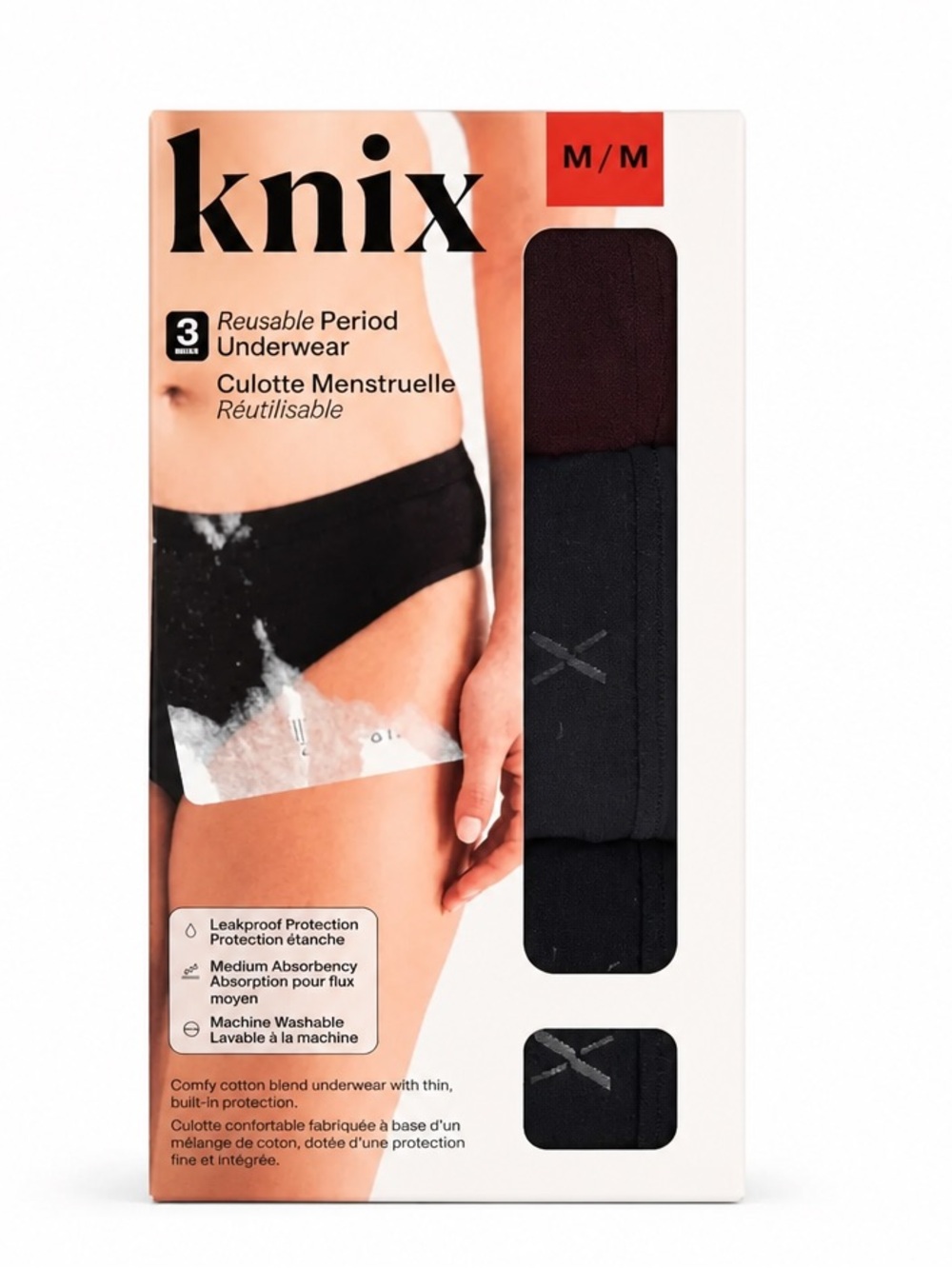 3 pack Knix period underwear / new in box